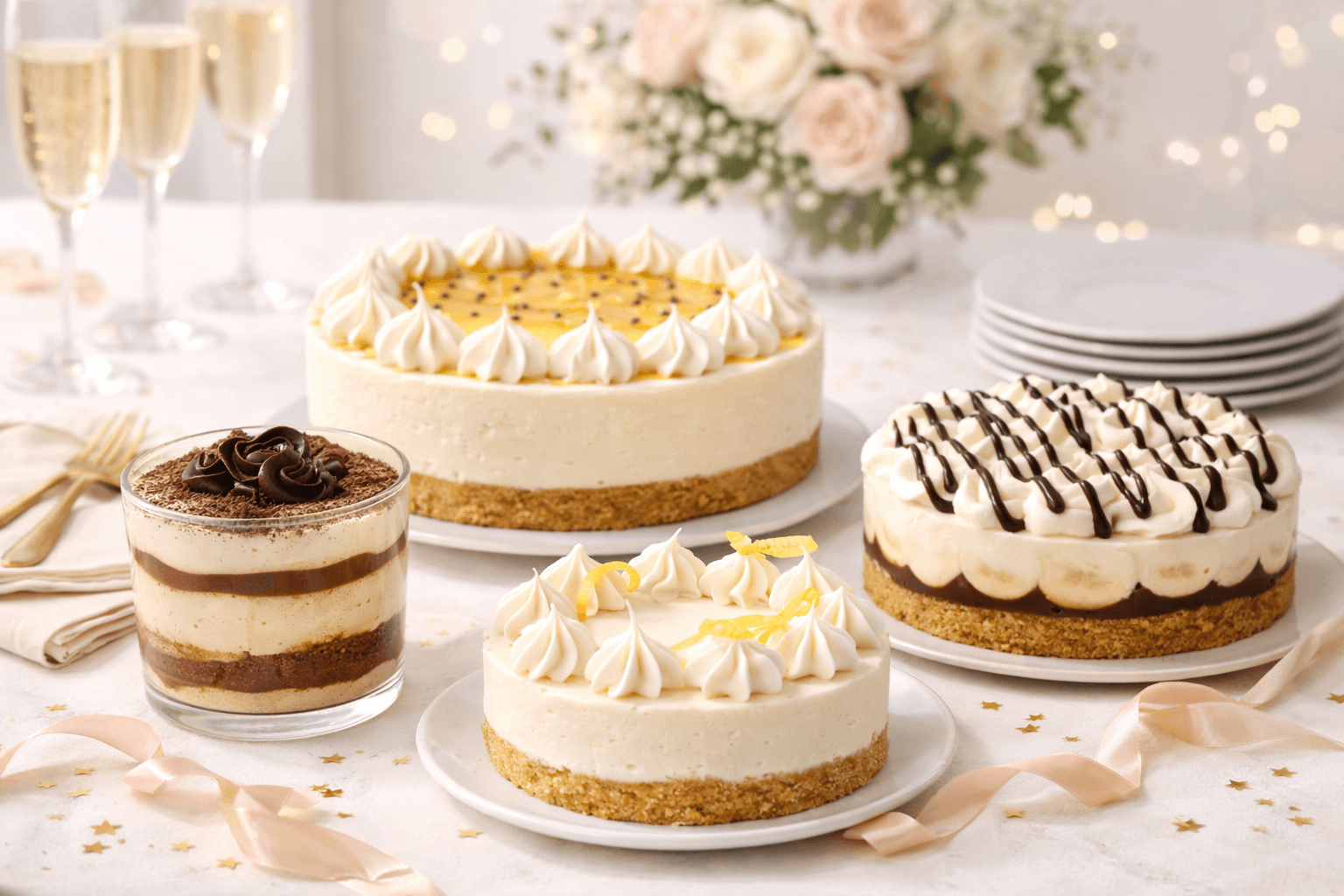 Selección de postres para complementar una celebración